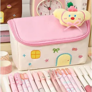 House Canvas Pencil Case / Bear Brooch / Set (Various Designs) by Momoi