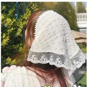 Lace Trim Bandana Headband (Various Designs) by Momoi