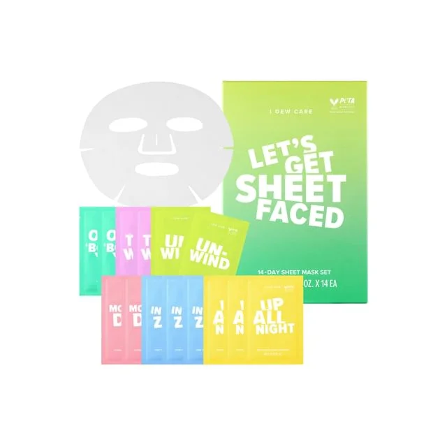 Let's Get Sheet Faced 14 Days Sheet Mask Set by I Dew Care