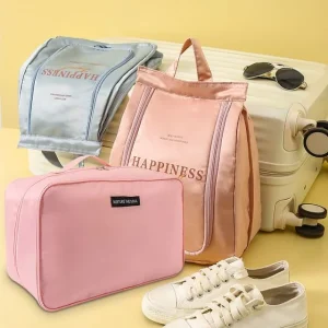 Lettering Applique Travel Shoe Bag (Various Designs) by Evorest Bags