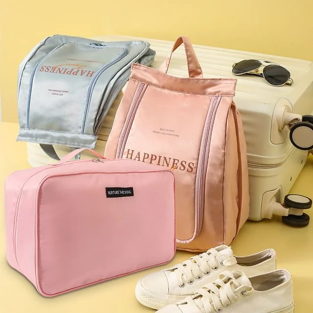 Lettering Applique Travel Shoe Bag (Various Designs) by Evorest Bags