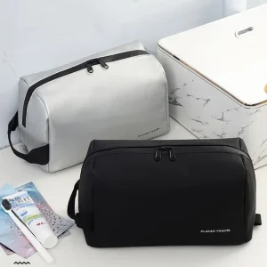 Lettering Faux Leather Wet Dry Toiletry Bag by Evorest Bags