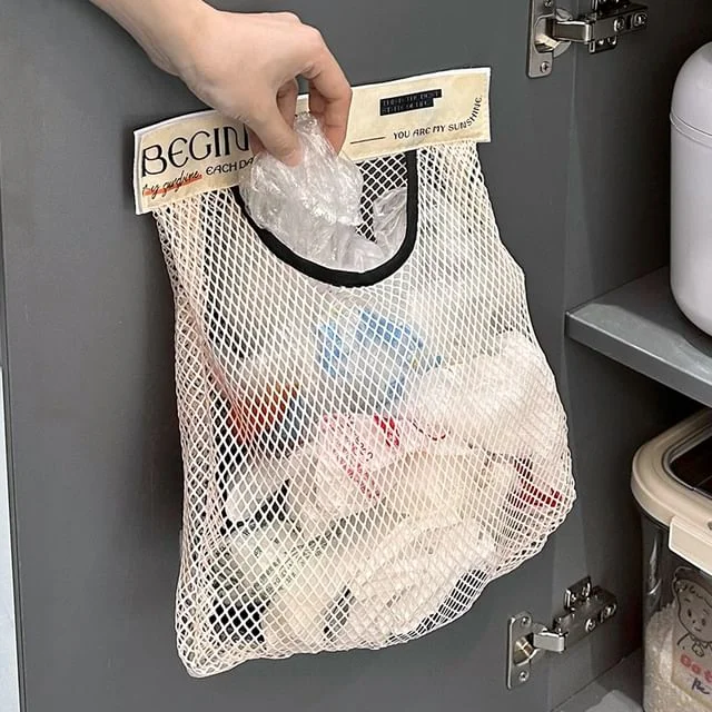 Lettering Mesh Hanging Organizer by Lazy Corner