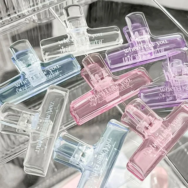 Lettering Transparent Acrylic Binder Clip by Fun House