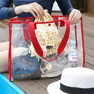 Lettering Transparent Tote Bag by Evorest Bags