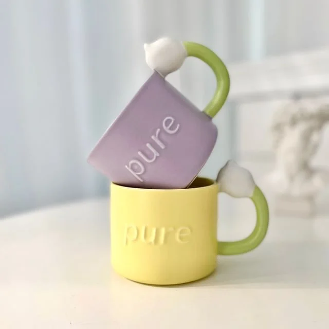 Lettering Tulip Ceramic Mug by Fun House