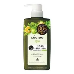Lucido Q10 Medicated Deodorant Body Wash Herbal Citrus by Mandom