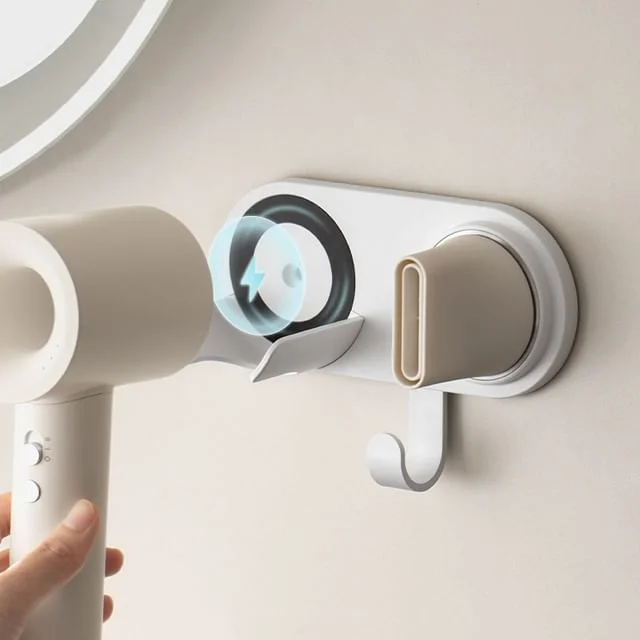 Magnetic Adhesive Plastic Hair Dryer Organizer by Lazy Corner