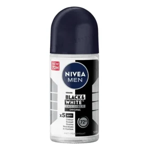 Men Black & White Invisible Roll On 50ml by NIVEA