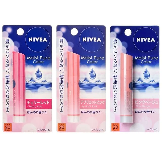Moist Pure Color Lip Balm SPF 20 PA++ by Nivea Japan