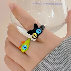 Monster Alloy Open Ring (Various Designs) / Set by Evora