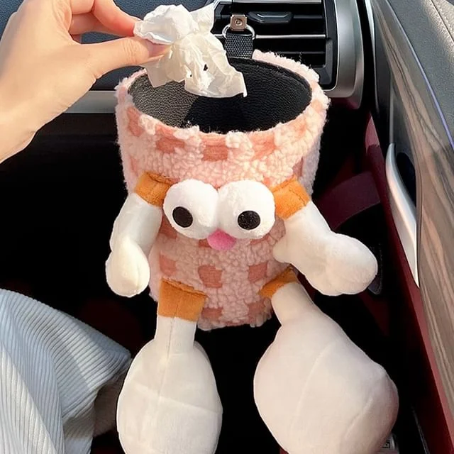 Monster Striped Chenille Trash Bin by Lazy Corner