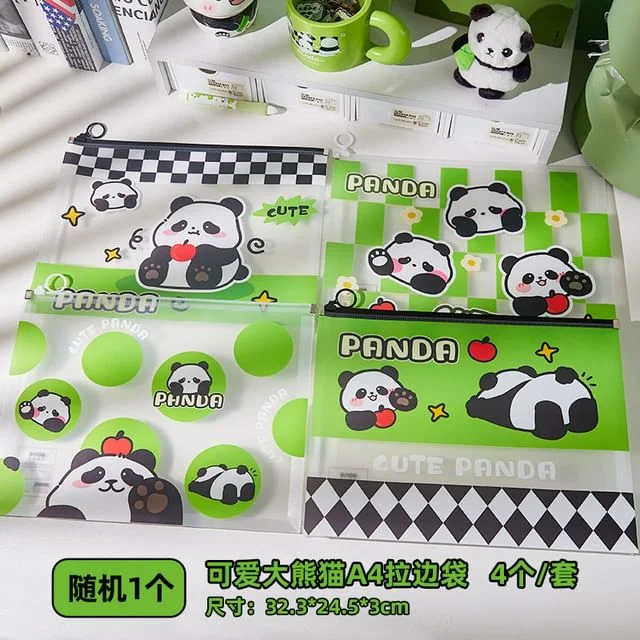 Panda A4 Document Zip Pouch by Fun House