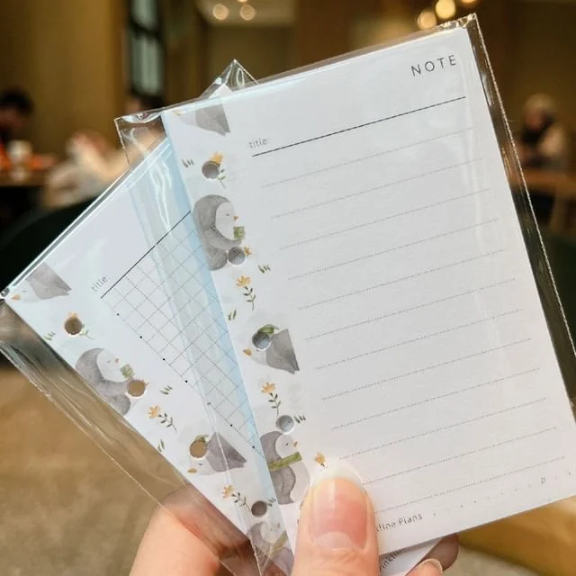 Penguin Print Notes Planner Insert (A5 / A6 / A7) by Fun House