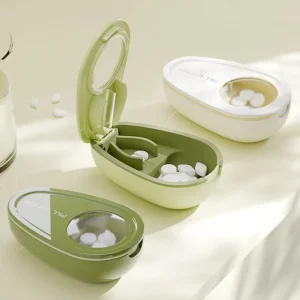 Pill Box with Pill Splitter by Evorest Bags