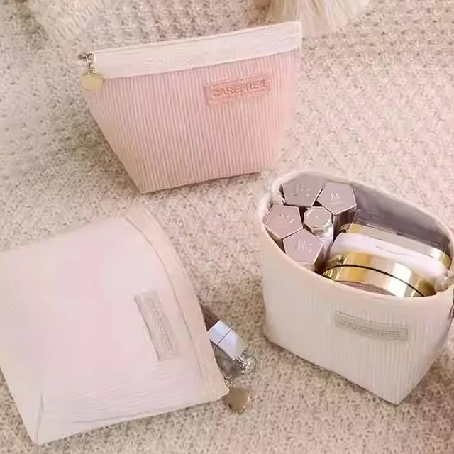 Plain Applique Make Up Pouch by Home Simply