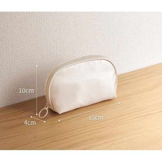 Plain Fabric Makeup Bag by Lazy Corner