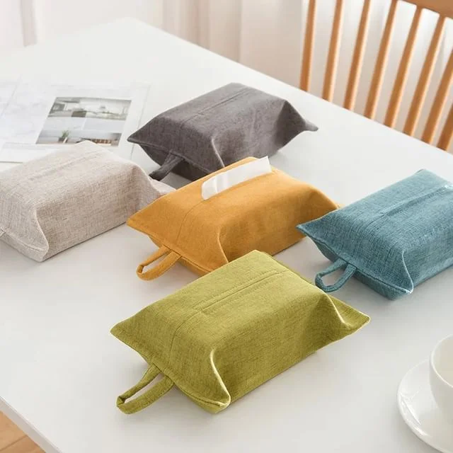 Plain Fabric Tissue Cover by Home Simply