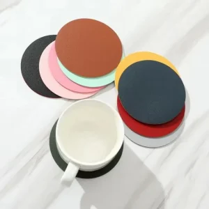 Plain Faux Leather Coaster by Home Simply