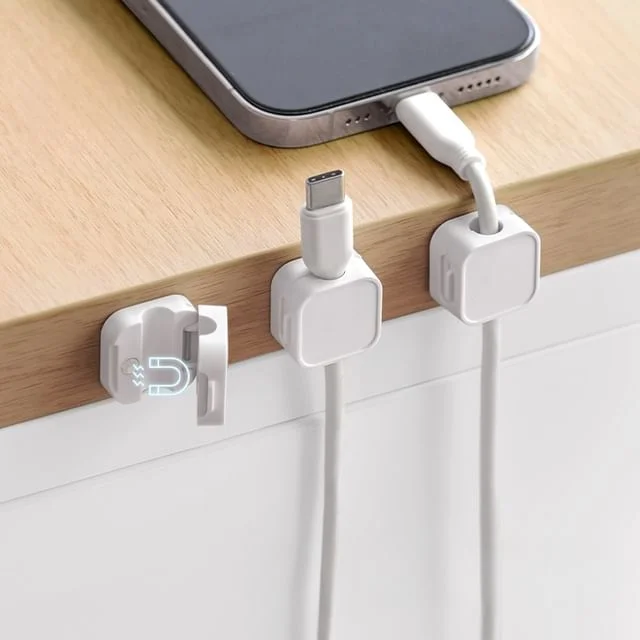 Plastic Adhesive Magnetic Cable Organizer / Set by Lazy Corner