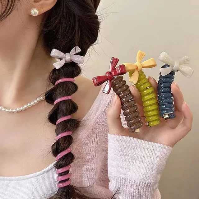 Plastic Hair Tie / Coil Hair Tie (Various Designs) by Evora