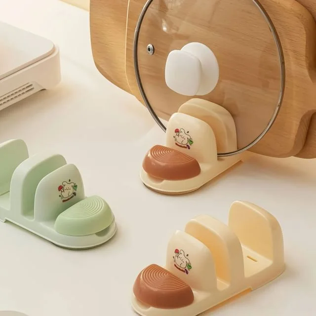 Plastic Kitchen Suction Pot Lid Holder by Home Simply