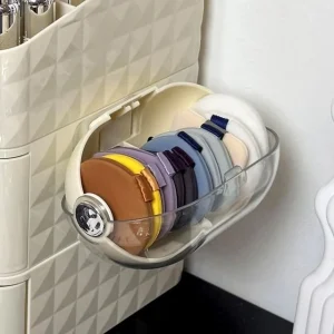 Plastic Powder Puff Organizer / Eye Adhesive Decoration / Set by Lazy Corner