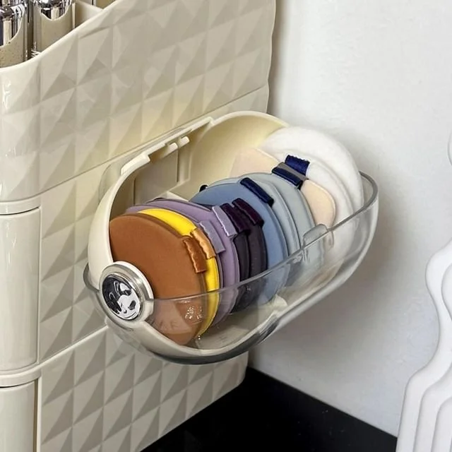 Plastic Powder Puff Organizer / Eye Adhesive Decoration / Set by Lazy Corner