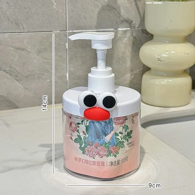 Plastic Pump Bottle with Cartoon Adhesive Decoration (Various Designs) / Set by Momoi