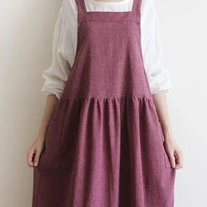 Pocket-Detail Apron by Iswas