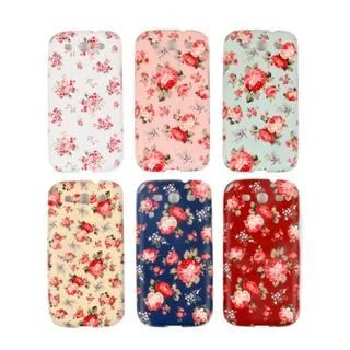 "POUR VOUS" Floral Print Galaxy S3 Case by Iswas