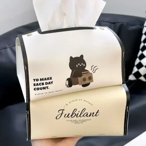 Print Faux Leather Tissue Cover (Various Designs) by Lazy Corner