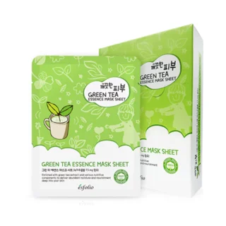 Pure Skin Green Tea Essence Mask Sheet Set 10pcs by Esfolio