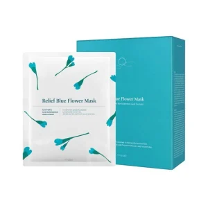 Relief Blue Flower Mask Set by Hyggee