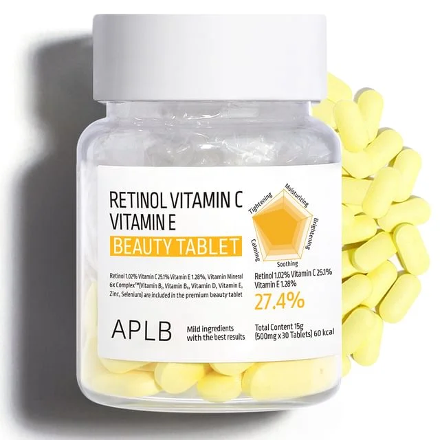 Retinol Vitamin C Vitamin E Beauty Tablet by APLB