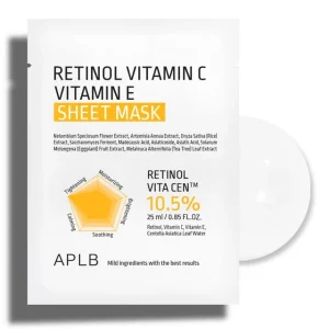 Retinol Vitamin C Vitamin E Sheet Mask by APLB