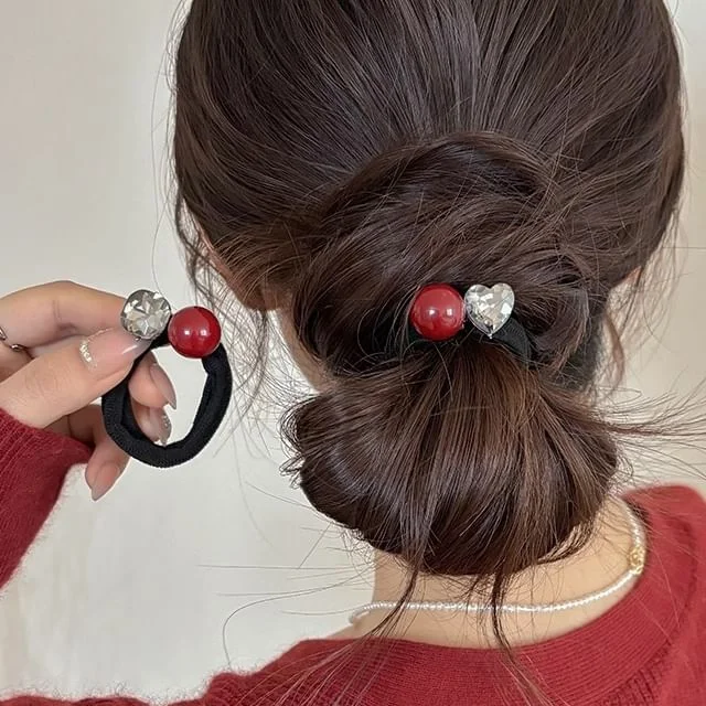 Rhinestone Bead Hair Tie (Various Designs) by Evora