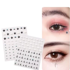 Rhinestone / Faux Pearl Face Makeup Jewels Sticker by Monoe