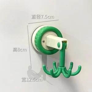 Rotatable 6 Prong Suction Hook by Lazy Corner
