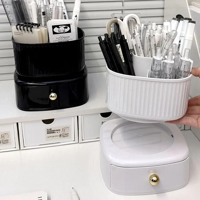 Rotatable Plastic Desk Organizer by Lazy Corner