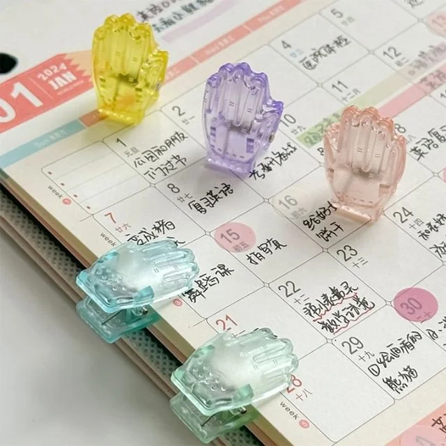 Set of 10: Palm Binder Clip by Fun House