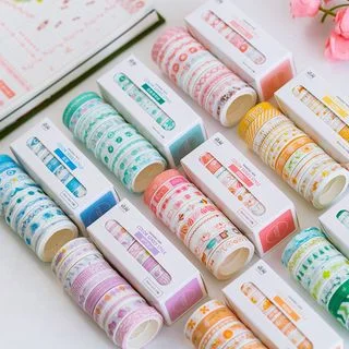 Set of 10: Printed Masking Tape (various designs) by Hera's Place