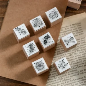 Set of 16 / 20 : Wooden Stamp (various designs) by OH.Leely