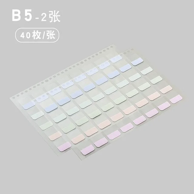 Set of 2: B5 Loose Leaf Index Tab Sticky Notes by Fun House