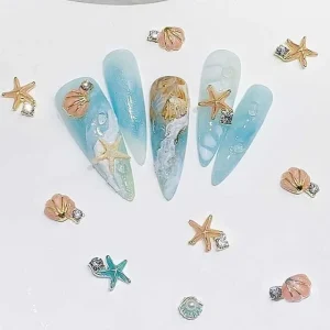 Set of 2: Starfish / Shell Nail Art Decoration (Various Designs) by Monoe