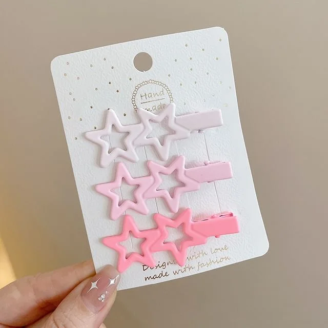 Set of 3: Acrylic Alloy Hair Clip (Various Designs) by Evora