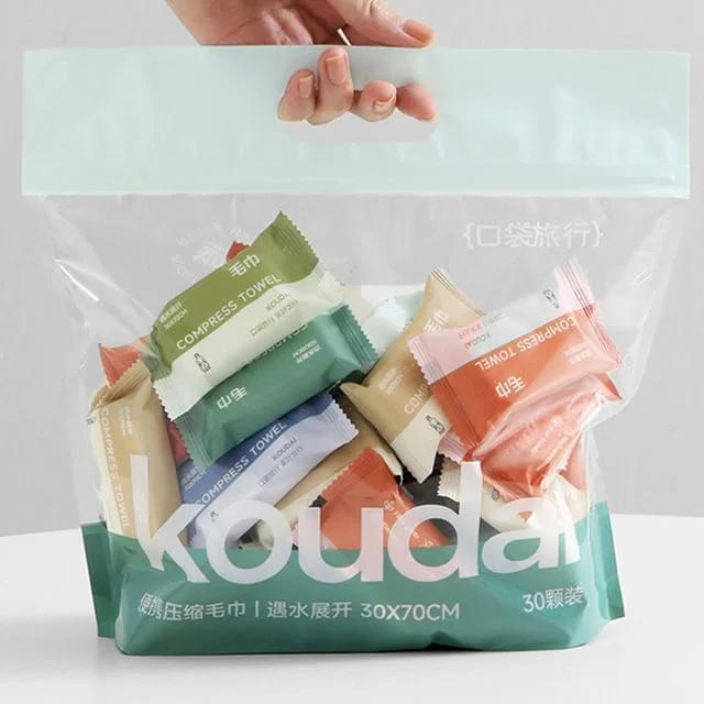 Set of 30: Travel Compressed Face Towel by Evorest Bags