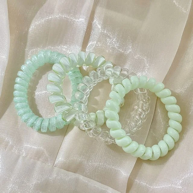 Set of 4: Coil Hair Tie by Evora