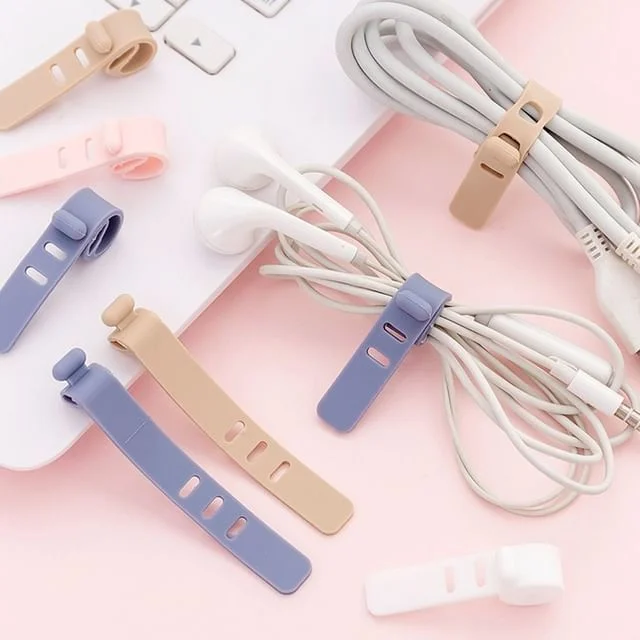 Set of 5 / 10: Silicone Cable Organizer by Fun House