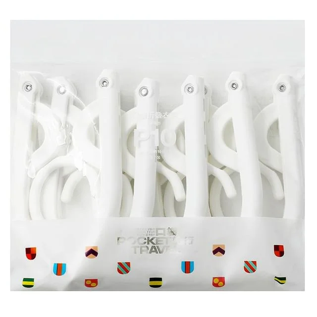 Set of 5: Plastic Foldable Travel Clothes Hanger by Evorest Bags